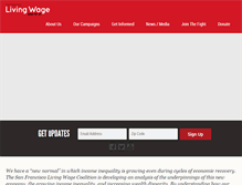 Tablet Screenshot of livingwage-sf.org